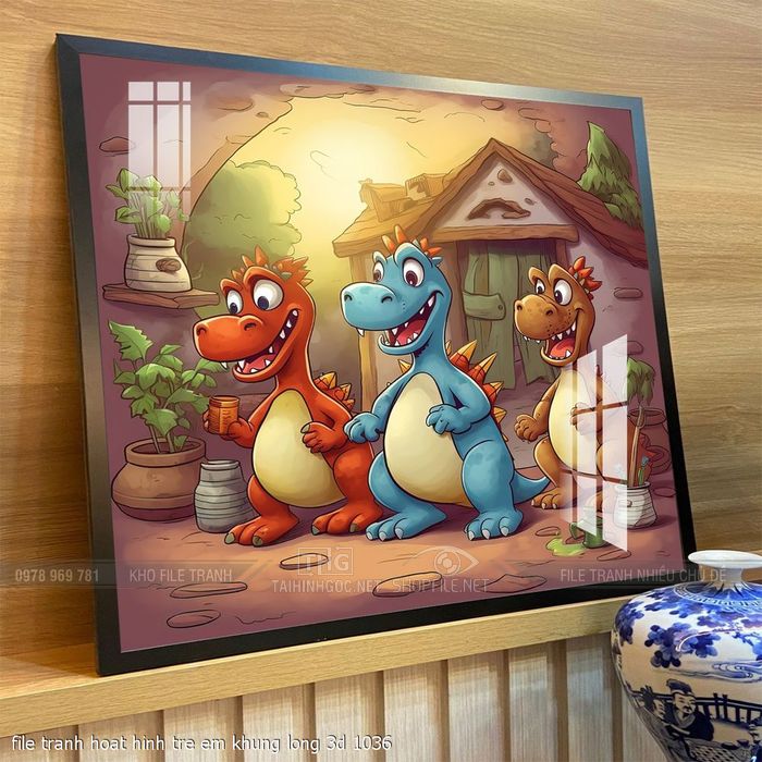 file tranh hoat hinh tre em khung long 3d 1036