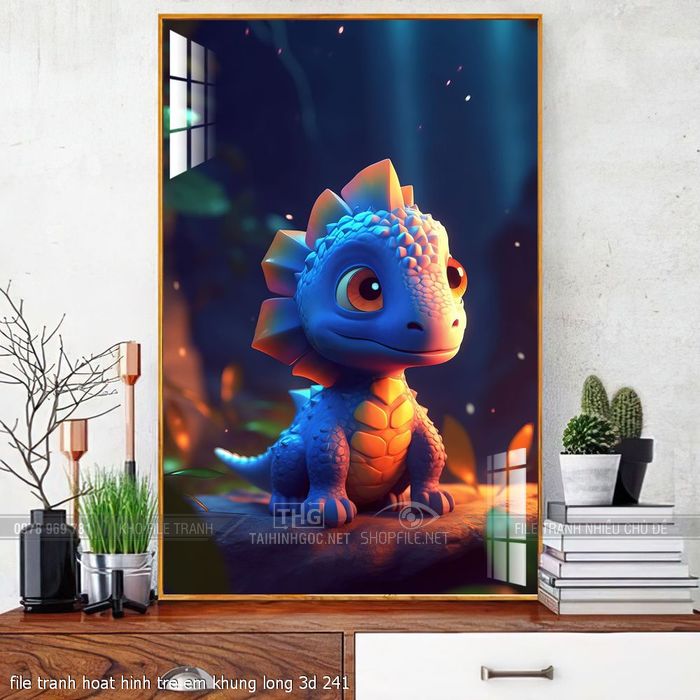 file tranh hoat hinh tre em khung long 3d 241