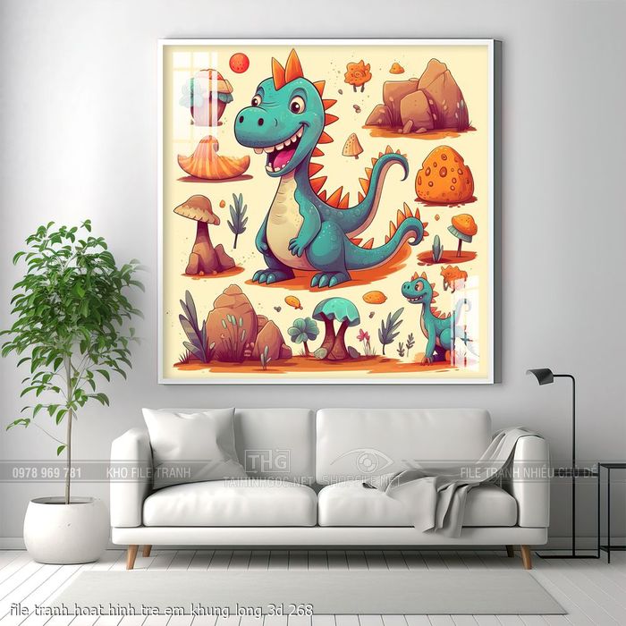 file tranh hoat hinh tre em khung long 3d 268