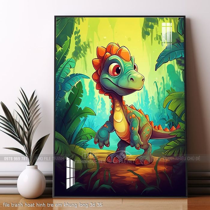 file tranh hoat hinh tre em khung long 3d 36