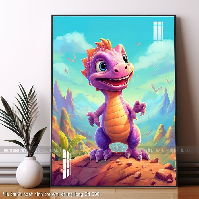 file tranh hoat hinh tre em khung long 3d 380