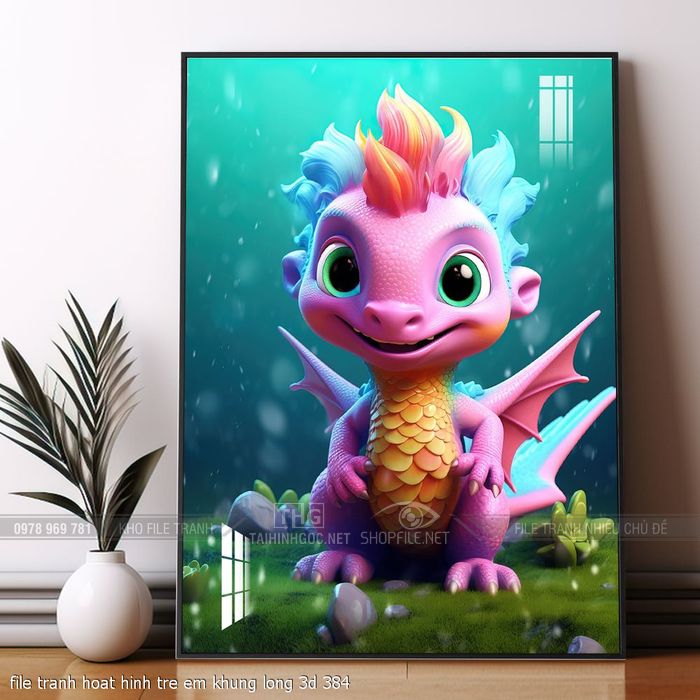 file tranh hoat hinh tre em khung long 3d 384