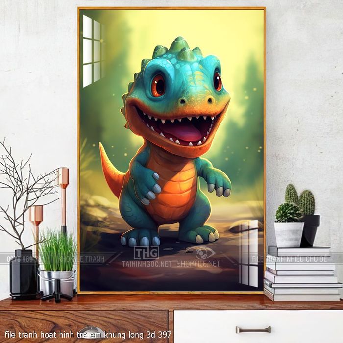 file tranh hoat hinh tre em khung long 3d 397