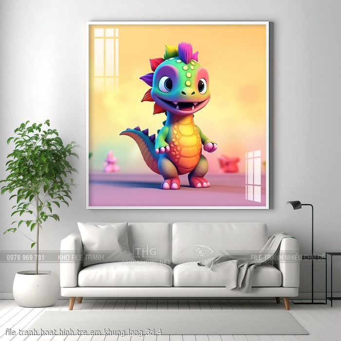 file tranh hoat hinh tre em khung long 3d 4