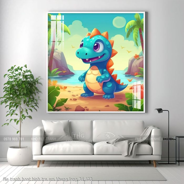 file tranh hoat hinh tre em khung long 3d 403