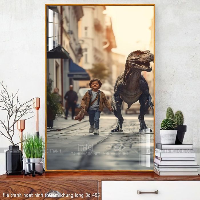 file tranh hoat hinh tre em khung long 3d 485