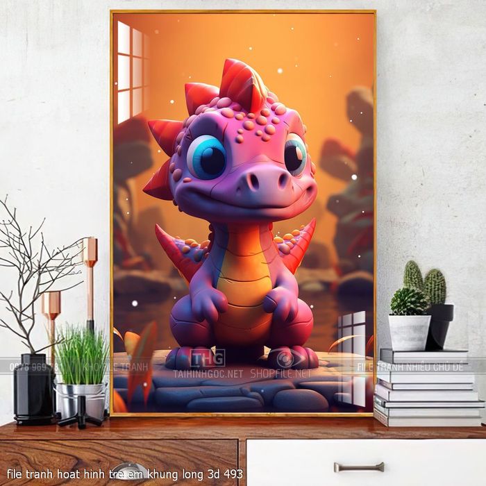 file tranh hoat hinh tre em khung long 3d 493