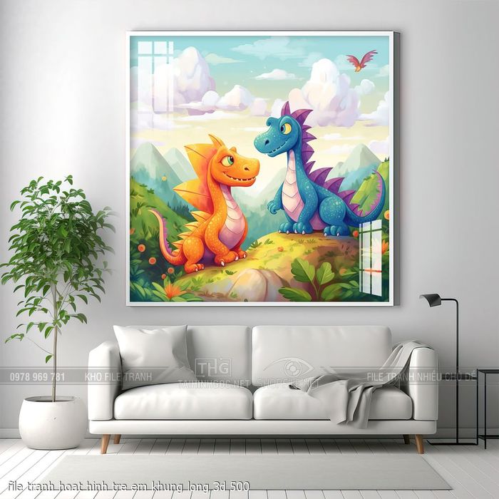 file tranh hoat hinh tre em khung long 3d 500