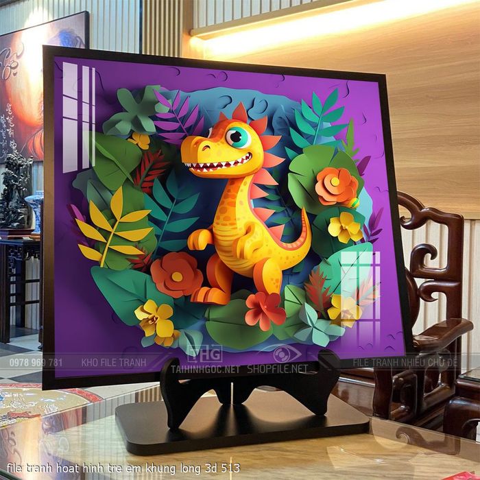 file tranh hoat hinh tre em khung long 3d 513