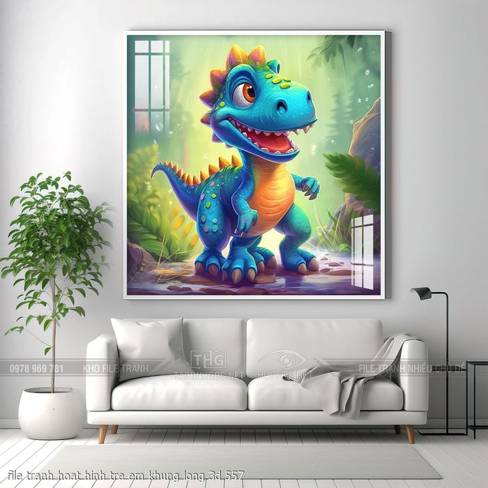 file tranh hoat hinh tre em khung long 3d 557