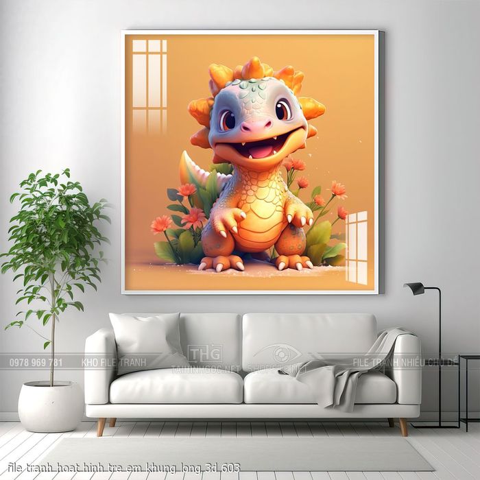 file tranh hoat hinh tre em khung long 3d 603