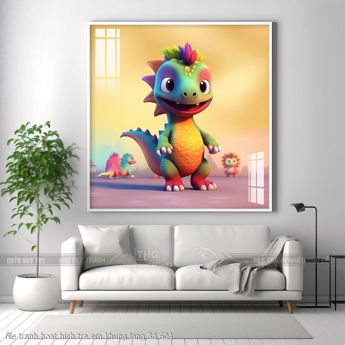file tranh hoat hinh tre em khung long 3d 604