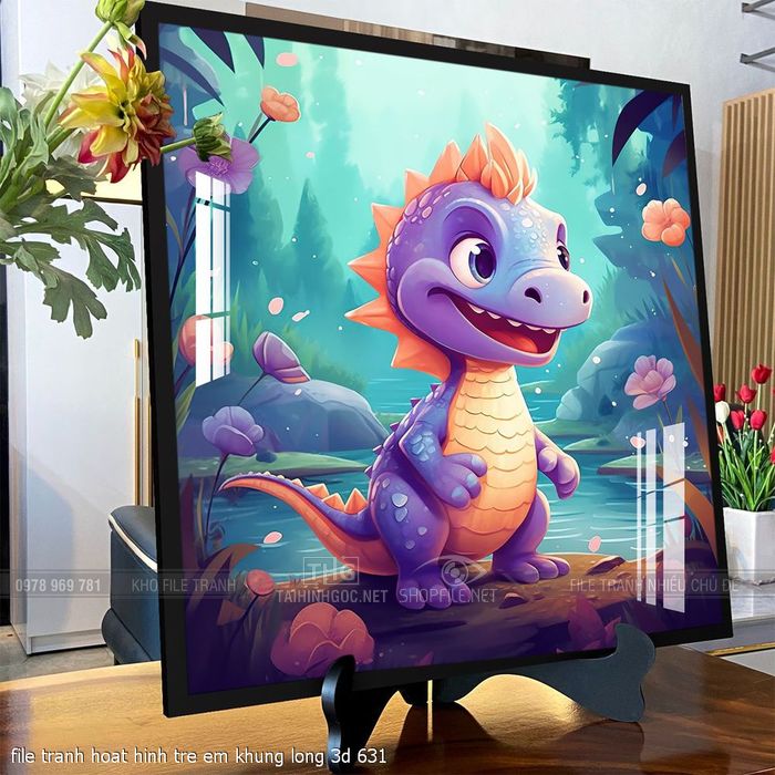file tranh hoat hinh tre em khung long 3d 631