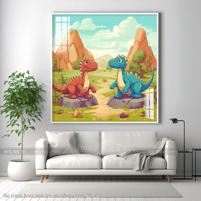 file tranh hoat hinh tre em khung long 3d 636