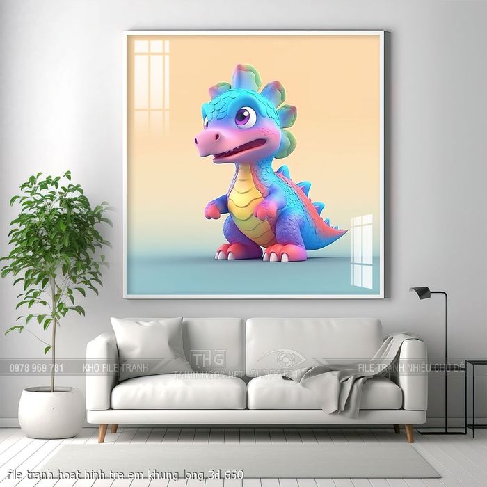 file tranh hoat hinh tre em khung long 3d 650