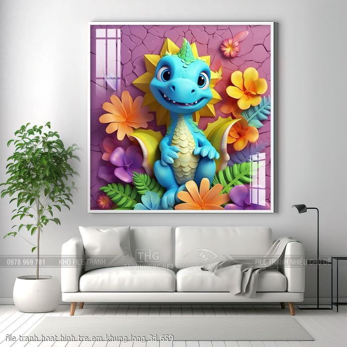 file tranh hoat hinh tre em khung long 3d 659