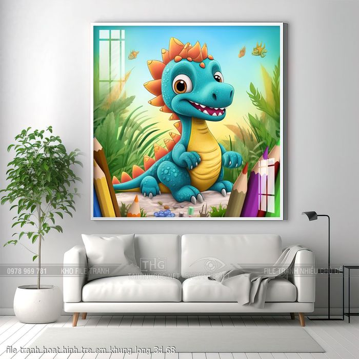 file tranh hoat hinh tre em khung long 3d 68
