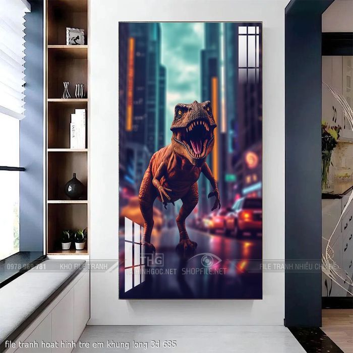 file tranh hoat hinh tre em khung long 3d 685