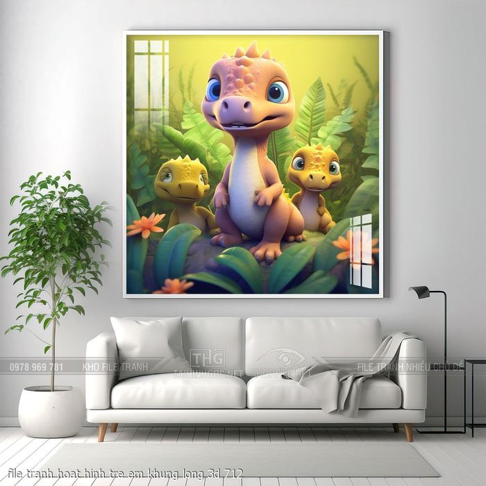 file tranh hoat hinh tre em khung long 3d 712