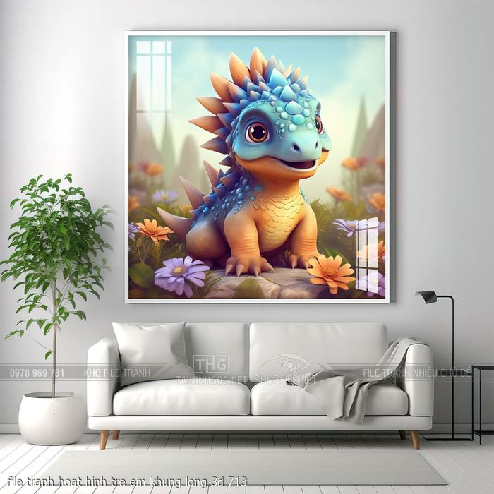 file tranh hoat hinh tre em khung long 3d 713