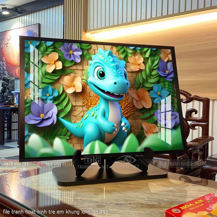 file tranh hoat hinh tre em khung long 3d 748