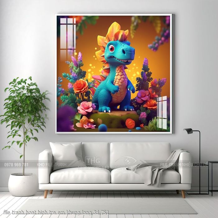 file tranh hoat hinh tre em khung long 3d 751