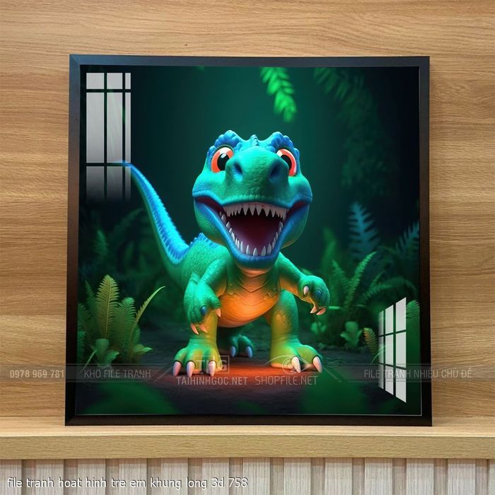 file tranh hoat hinh tre em khung long 3d 758