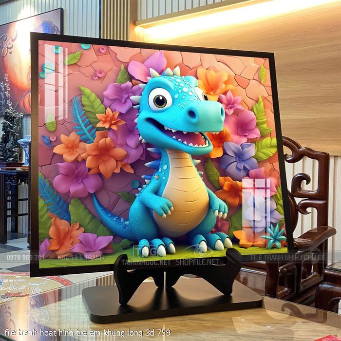 file tranh hoat hinh tre em khung long 3d 759
