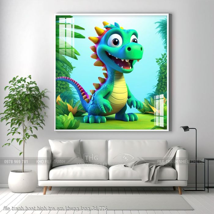 file tranh hoat hinh tre em khung long 3d 776