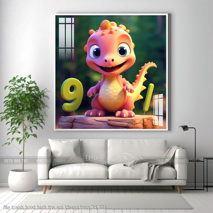 file tranh hoat hinh tre em khung long 3d 801