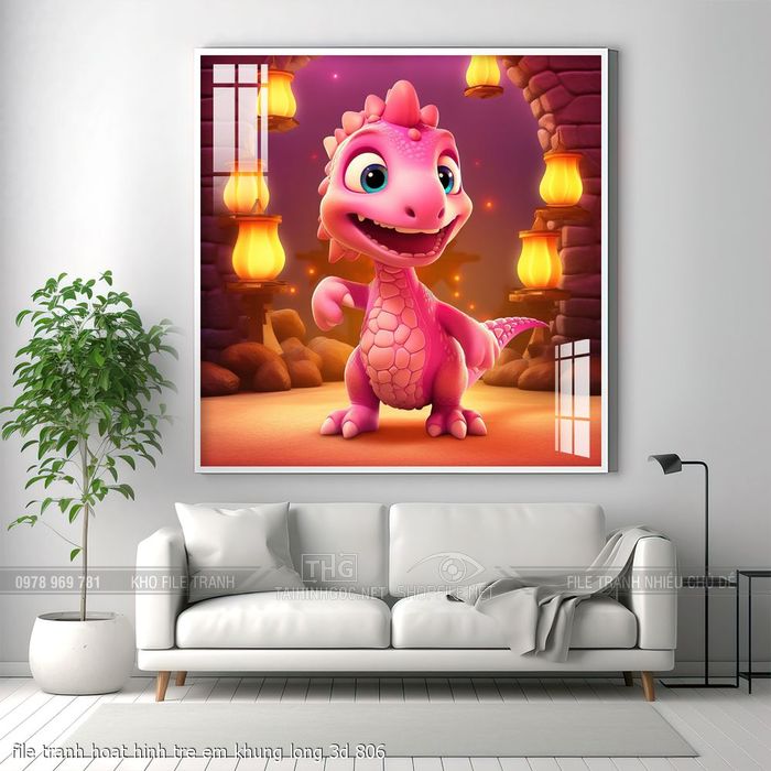 file tranh hoat hinh tre em khung long 3d 806