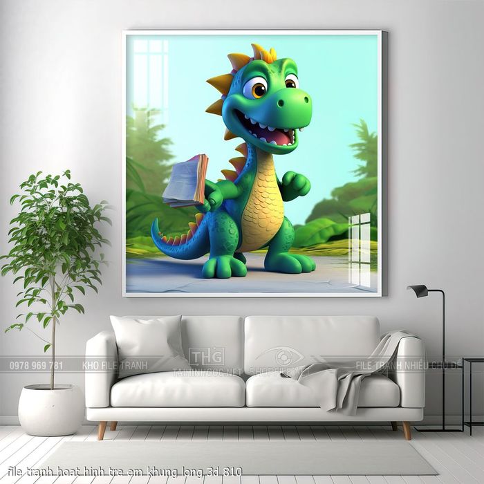 file tranh hoat hinh tre em khung long 3d 810