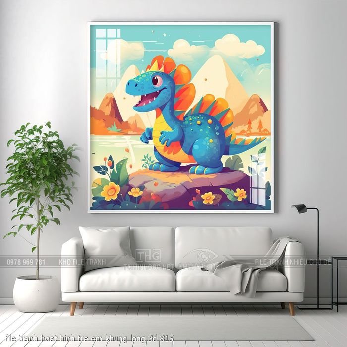 file tranh hoat hinh tre em khung long 3d 815