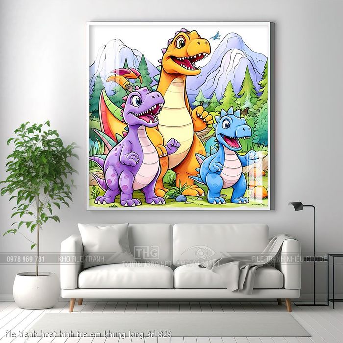 file tranh hoat hinh tre em khung long 3d 828