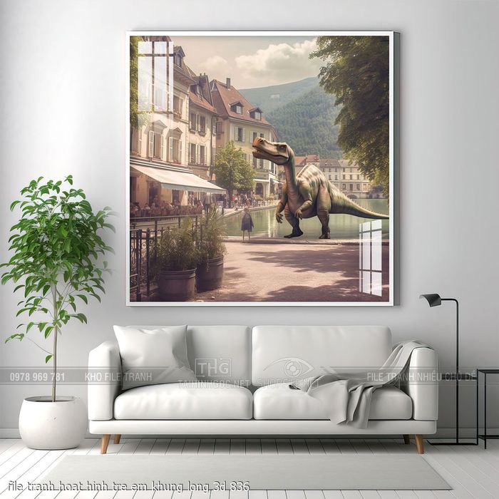 file tranh hoat hinh tre em khung long 3d 836