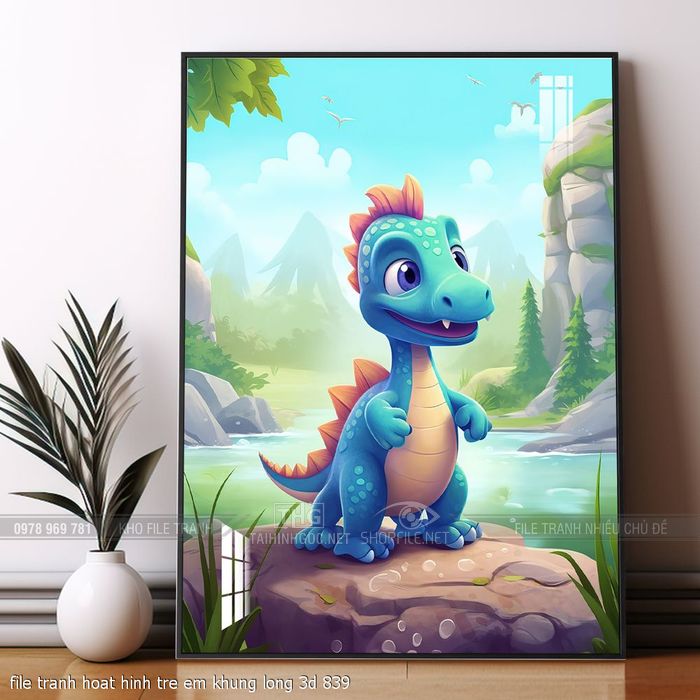 file tranh hoat hinh tre em khung long 3d 839