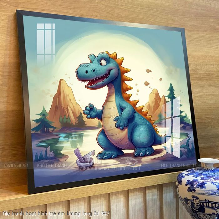 file tranh hoat hinh tre em khung long 3d 847