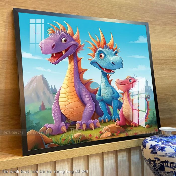 file tranh hoat hinh tre em khung long 3d 849