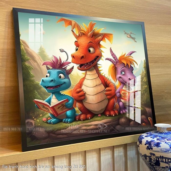 file tranh hoat hinh tre em khung long 3d 850