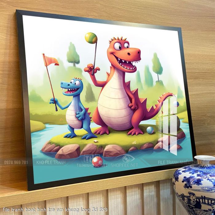 file tranh hoat hinh tre em khung long 3d 859