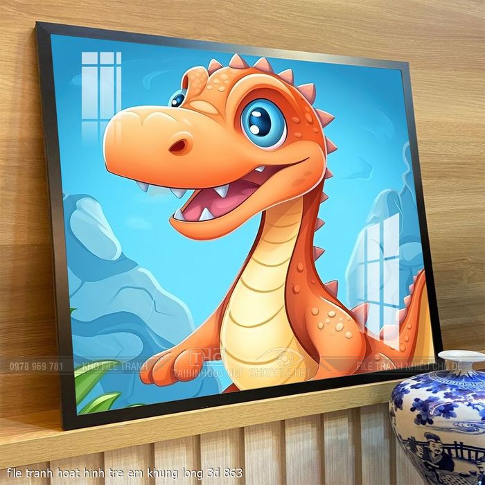 file tranh hoat hinh tre em khung long 3d 863