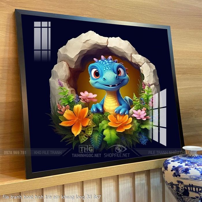 file tranh hoat hinh tre em khung long 3d 867