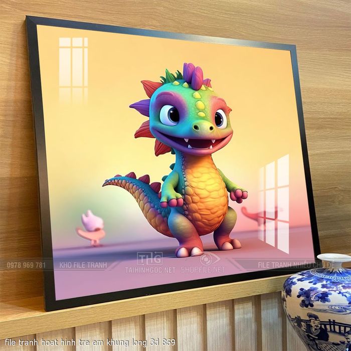 file tranh hoat hinh tre em khung long 3d 869