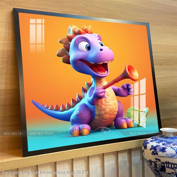 file tranh hoat hinh tre em khung long 3d 872