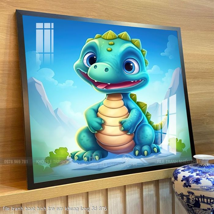 file tranh hoat hinh tre em khung long 3d 876