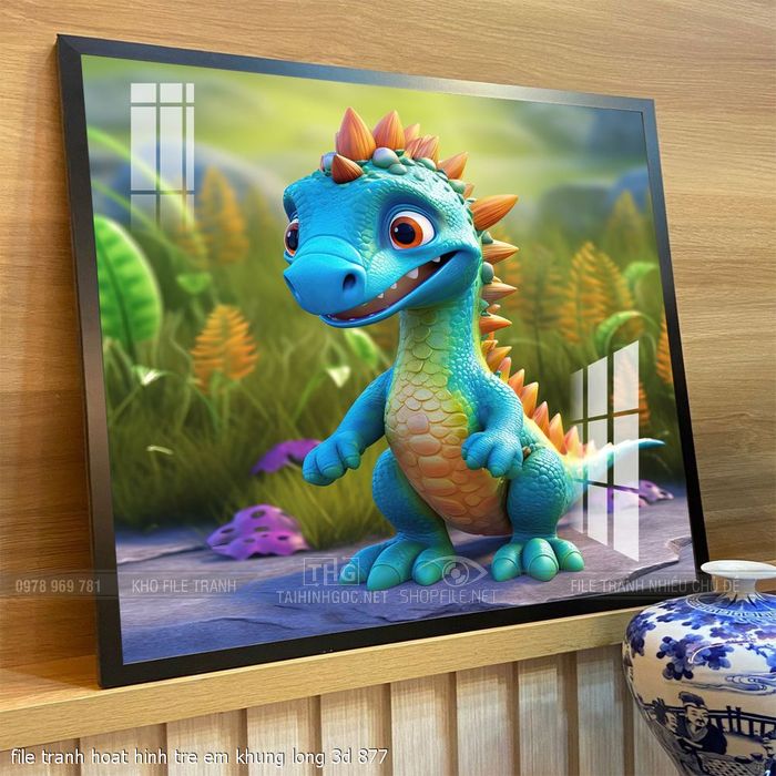 file tranh hoat hinh tre em khung long 3d 877