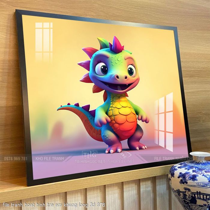 file tranh hoat hinh tre em khung long 3d 878