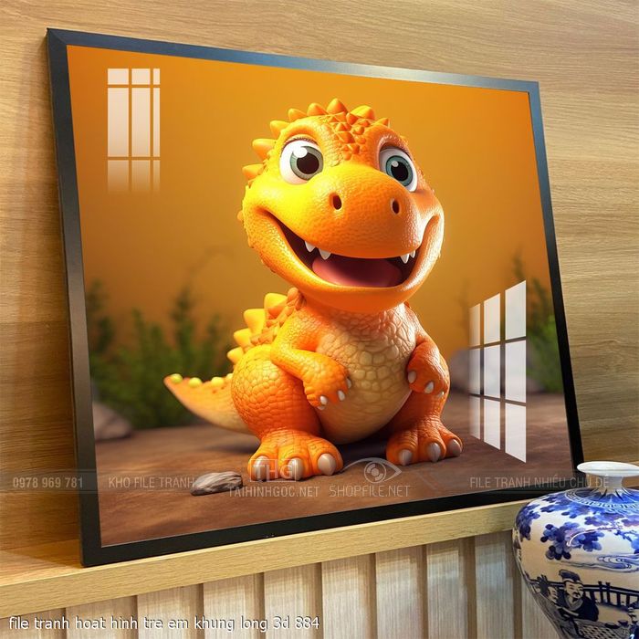 file tranh hoat hinh tre em khung long 3d 884
