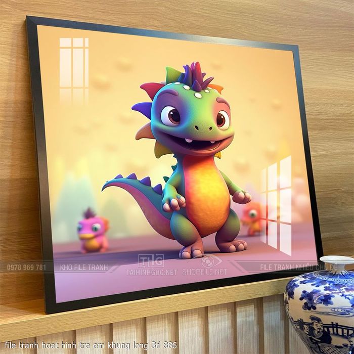 file tranh hoat hinh tre em khung long 3d 886