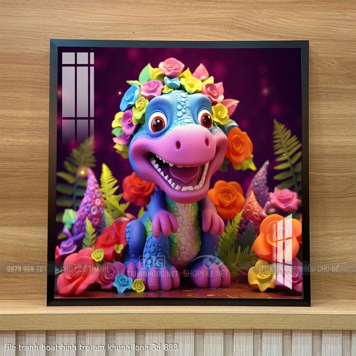 file tranh hoat hinh tre em khung long 3d 888